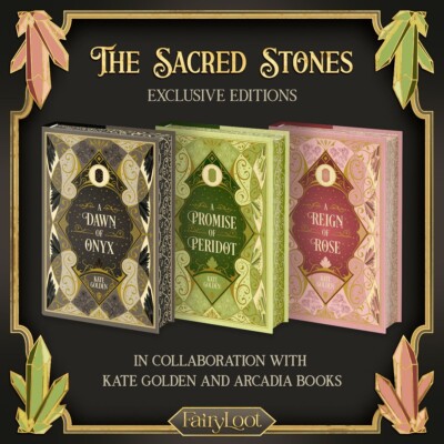 SIGNED The Sacred Stones Trilogy Kate Golden FAIRYLOOT EXCLUSIVE A Dawn of Onyx