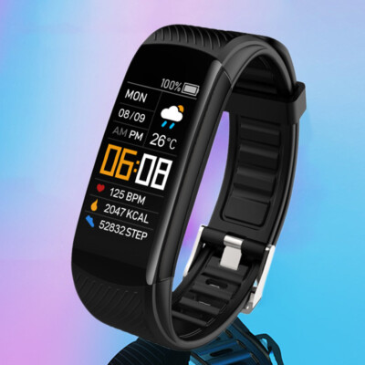 Electronic Watch Step Counter Wearable Watch Color Screen for Outdoor Exercises