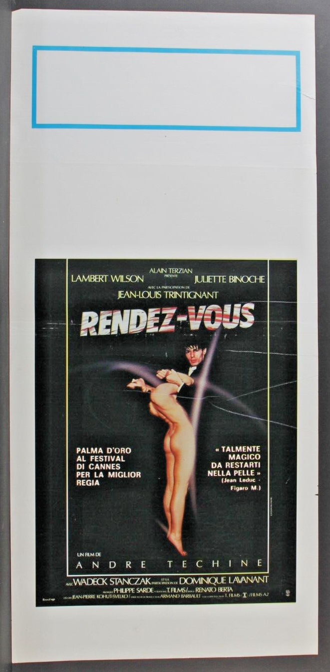 Locandina originale film Rendez-vous (1985) - Regia di André Téchiné