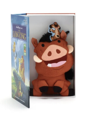Disney Der König der Löwen Timon & Pumbaa Plüschtier Kuscheltier in VHS-Video-Themenbox Neu