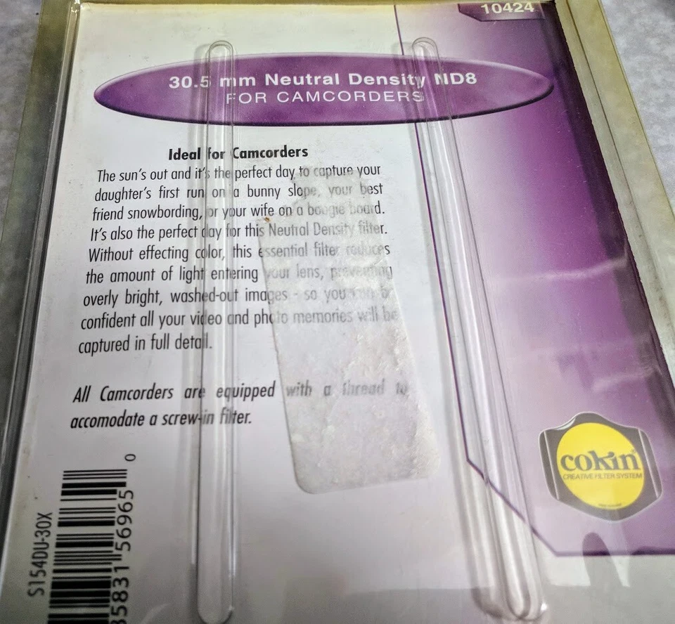 Genuine Cokin 30.5mm ND8 Neutral Dentisy Lens Filter ND-8 ND 8 Glass Filter 30.5 - Image 4 of 4