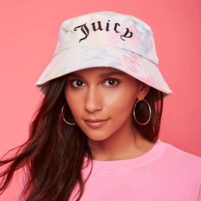 NWT Juicy Couture Pink, Yellow, Blue, White Tie-Dye Bucket 