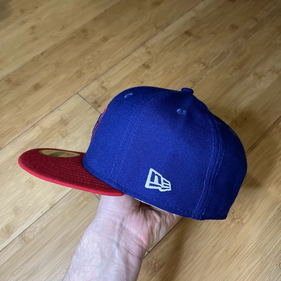 New Era 59FIFTY Chicago Cubs 1979 Cooperstown Wool Fitted 6 7/8 Hat Cap Blue/Red - Image 4 of 4