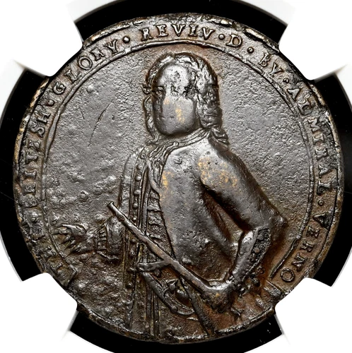 GREAT BRITAIN. 1739 Admiral Vernon Porto Bello Panama, Medal, NGC XF Details