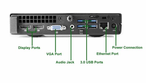 HP 600 G1 Tiny Micro Desktop Computer Core i5 8GB Ram 500GB HD WiFi PC Windows11 - Afbeelding 5 van 8