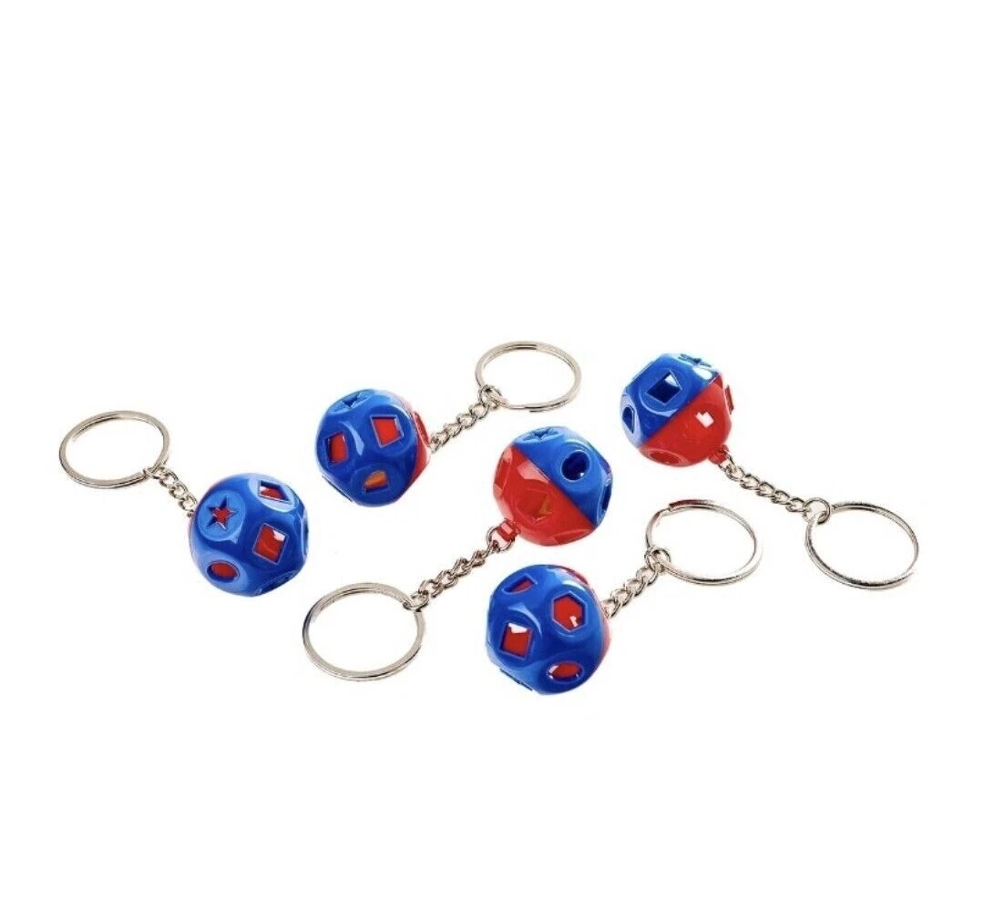 Tupperware Mini Shape O Ball Keychain Set of 5 New free shipping keychains