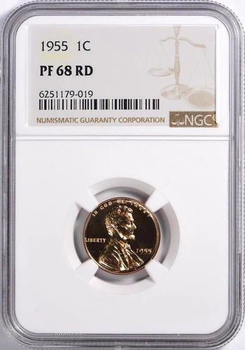 1955 Lincoln Cent Wheat Proof NGC PF68RD