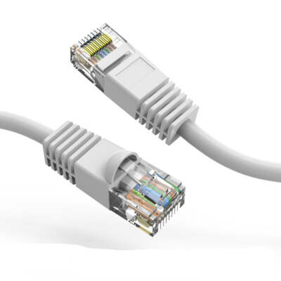 8Ft CAT6 UTP Ethernet Network Booted Cable White