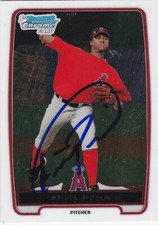 ARIEL PENA LOS ANGELES ANGELS SIGNED 2012 BOWMAN BASEBALL CARD MILWAUKEE BREWERS