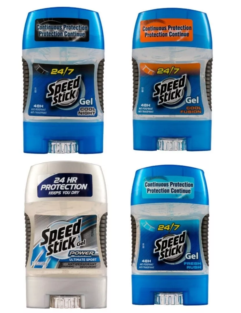 4 X Speed Stick Gel 24/7 Men's Antiperspirant Deodorant 85g Each