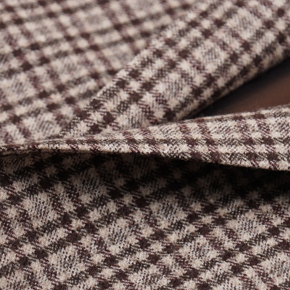 NUEVO CON ETIQUETAS $3295 D'AVENZA Abrigo deportivo de lana cepillada suave a cuadros en capas 40 R Foto 2 de 4