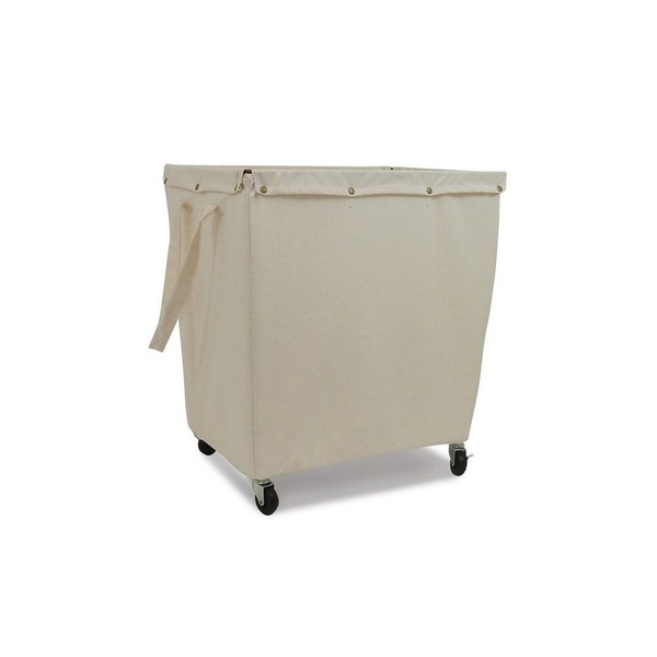 Commercial Laundry Hamper Clothes Basket Canvas Wheels Cart Storage