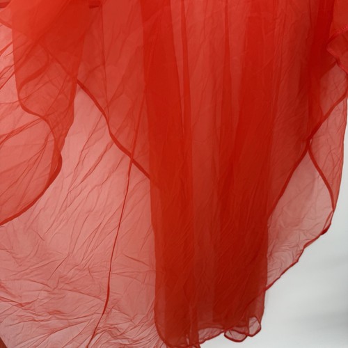 Cahill Lingerie Vintage Red Sheer Long Poncho Overlay Peignoir Size Small Nylon - Picture 11 of 13