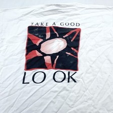 vintage 90s RAY-BAN SUNGLASSES TAKE A GOOD LOOK T-Shirt LARGE soft
