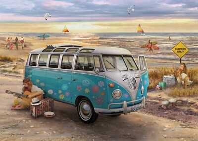 Original Eurographics VW Bulli Bus T1 Puzzle Love & Hope Surfer Z 087215 PUZ NEU
