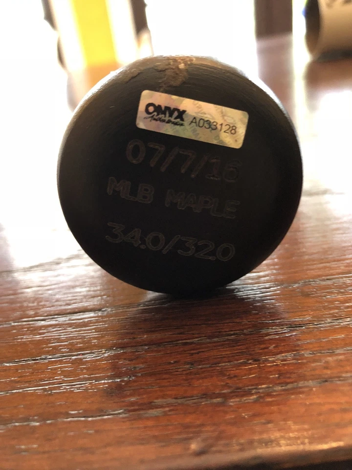 Ryon Healy 2016 美国职棒大联盟全明星未来比赛使用签名枫叶蝙蝠水手 A' — 第 2/2 张图片