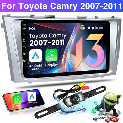 For 2007-2011 Toyota Camry Android 13 Apple CarPlay Car Stereo GPS WIFI BT Radio