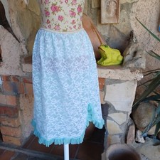 jupon bleu nylon vintage 1970