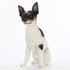 Rat Terrier Figurine Hand Painted Collectible Statue