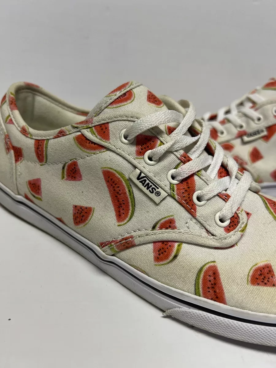 postkontor nordøst afstand Vans Watermelon low top canvas “Off the Wall” Sneakers Women's Size 8.5 |  eBay