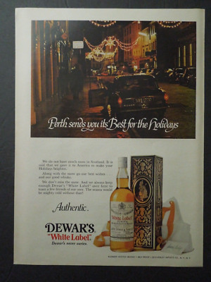 1974 DEWARS White Label Scotch Whisky Magazine Ad - Perth For The Holidays