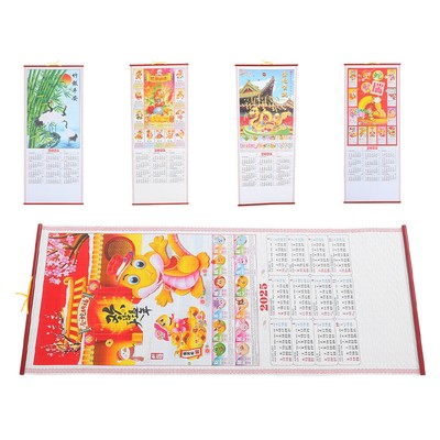  5 Pcs Hängender Schriftrollenkalender Zum Jahr Schlange Büro