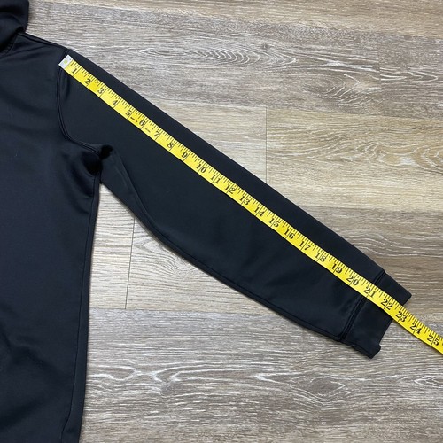 UNDER ARMOUR Cold Gear Embroidered Logo Black Hooded Sweatshirt Boy's Size XL - Picture 7 of 10