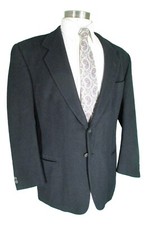 Ermenegildo Zegna Soft Mens Black 2 Btn Flannel Sport Coat 40R Swiss