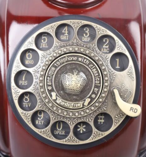 Vintage Handset Rotary Dial Phone Antique Old Fashioned Telephone European Style - Zdjęcie 5 z 7