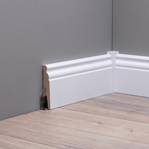 Sockelleiste Fußleiste Berliner Hamburger Profil Weiß 80mm Höhe 7,99 € / Stück - Bild 3 von 3
