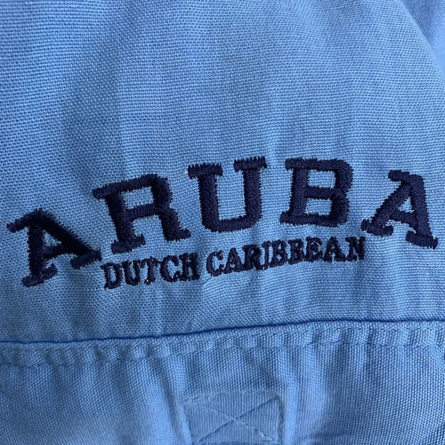 Würziges Thunfisch Hemd Aruba Karibik belüftete Taschen Knopfleiste Angeln blau Gr. Small - Bild 21 von 24