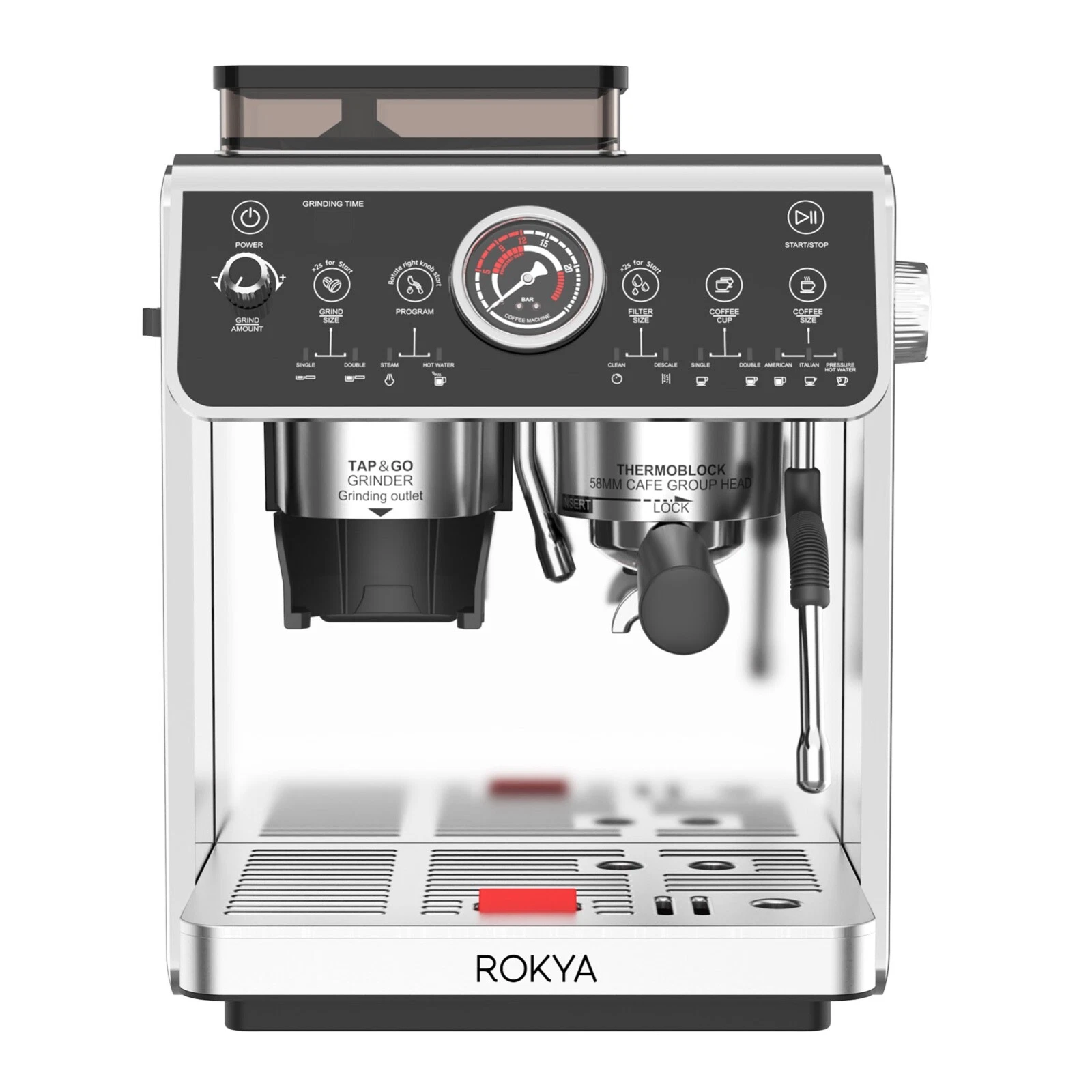 Rokya R1 Professional Espresso Coffee Machine - Dual Boiler System
Opens in a new window or tab
