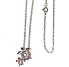 New 925 Sterling Silver .10ct diamond sea Turtle Baby mother child necklace 1.6g — photo 4