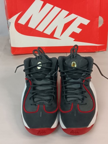 Nike Air Penny 2 GS 'Miami Heat' Youth Size 6.5Y Women's 8 Black Red Bred - Picture 6 of 14