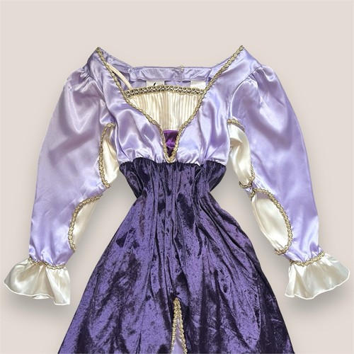 🏰🥀 Vestido de terciopelo princesa medieval renacentista vintage disfraz de Halloween talla 8 - Imagen 2 de 11