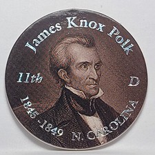 Vintage Pog / Milk Cap * FOIL * James Knox Polk 11th President * Bin8