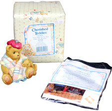 Rare Vintage Cherished Teddies Can't Bear To See You Under The Weather Figurine