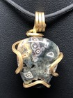 Natural Ocean Jasper Merlin’s Gold Pendant Only Handcrafted Quality P3