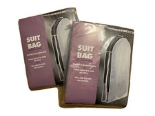 3 Suit Bag White 38" L x 24" W x 6" D Lot Of 2 NEW Drycleaning Dress Shirts