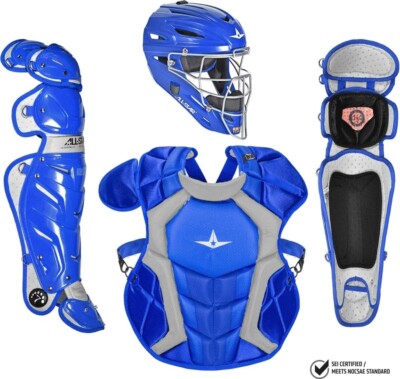 All-Star CKCCPRO1 Adult Pro Catcher's Set, Color Royal/Grey