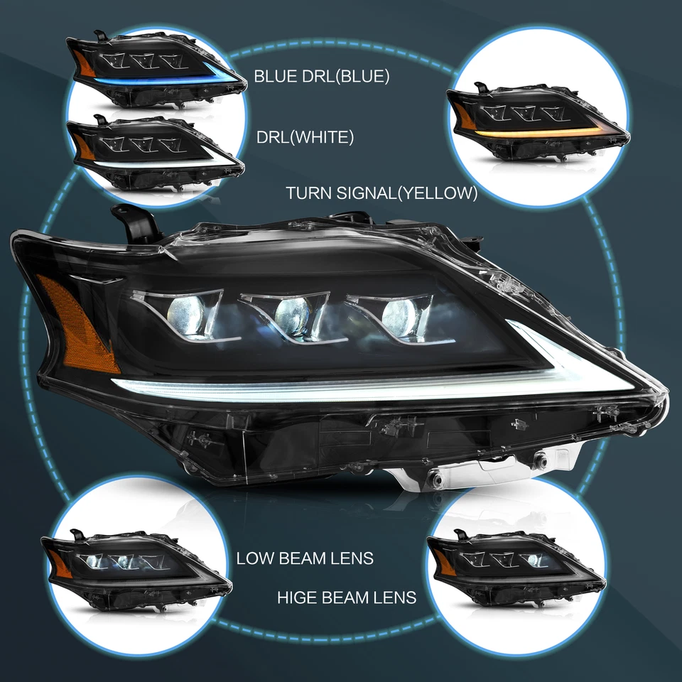 VLAND Paar LED Scheinwerfer Für Lexus RX270 RX300 RX350 RX450H 2013 2014 2015 - Bild 3 von 4