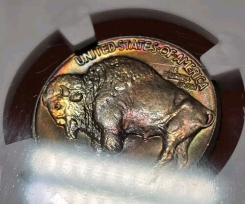 1929 S Buffalo Nickel 5C NGC MS66 Rainbow Toned Monster Toning Color Coin - Picture 10 of 13