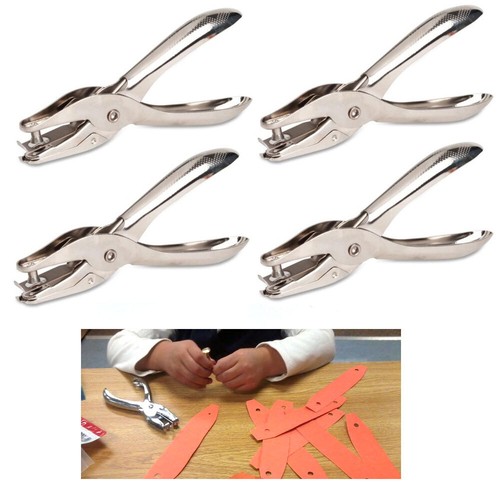 4 Paper Punch Single Hand Hole Office Metal Puncher Scissor Scrapbook Tool