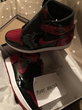 nike jordan 1 patent bred eu 44 9 10 retro high nuove fattura entra og