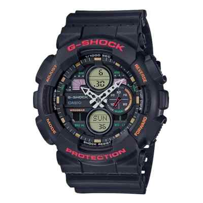 Casio G-Shock Digital-Analogue Black Resin Strap Men Watch GA-140-1A4
