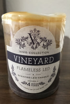 Vineyard Flickering Flameless Led Candle By Vivid Collection / 4 Hours Timer