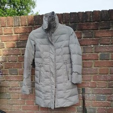 Larry Levine Down Padded Coat With Detachable Fur Hood - Uk S
