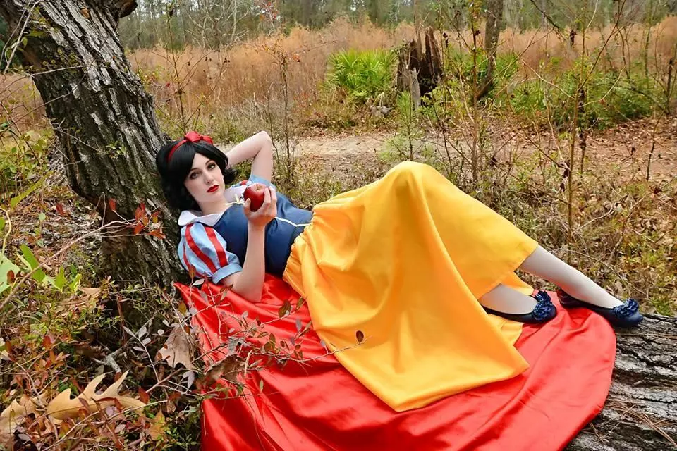 Snow White Dress Gown Cape Costume Adult Your Size Choice Busts 32