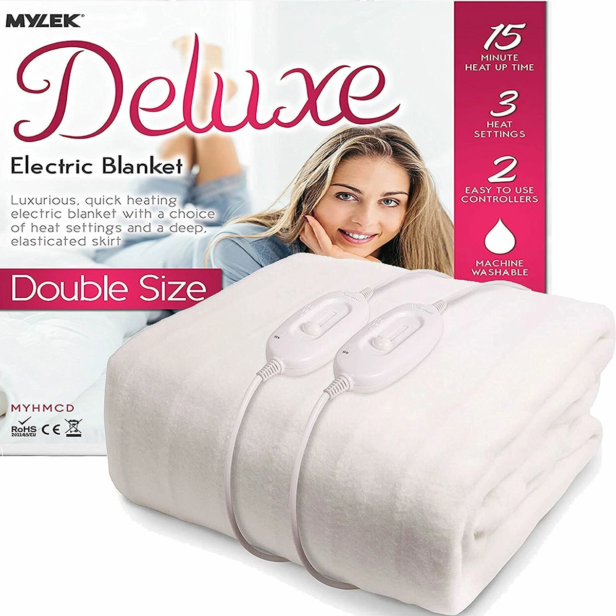 Heated Blanket Double King Size Electric Mattress Cover Washable Dual  Control | eBay