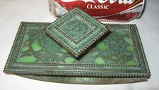 ANTIQUE ARTS CRAFTS MISSION RIVIERE STUDIOS BRONZE GLASS INK PEN BLOTTER TIFFANY